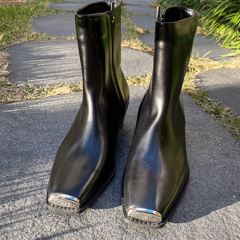 [HANDMADE] Steel High Square Toe Boots